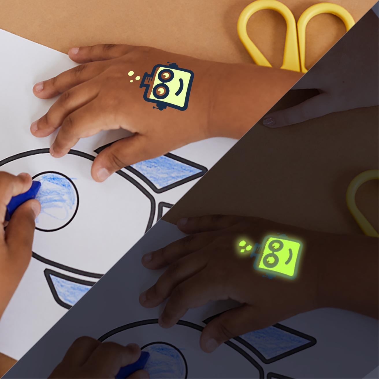 Collection of Custom-glow-in-the-dark-temporary-tattoos-2 in a gallery layout